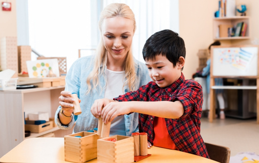ABA Therapy in Orange CT using hands-on activities to build learning and motor skills.